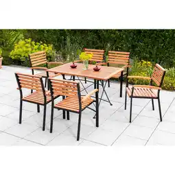 Netto Marken-Discount Merxx Schlossgarten Set 7tlg. Tisch 160x90 cm Angebot