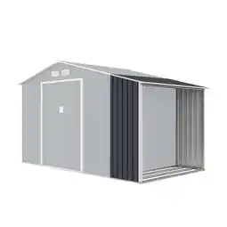 Netto Marken-Discount Juskys Holzunterstand für Geräteschuppen XL Anbau - Metall Kaminholzregal Erweiterung wetterfest Angebot