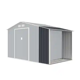 Netto Marken-Discount Juskys Holzunterstand für Geräteschuppen XL Anbau - Metall Kaminholzregal Erweiterung wetterfest Angebot