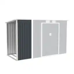 Netto Marken-Discount Juskys Holzunterstand für Geräteschuppen M Anbau - Metall Kaminholzregal Erweiterung - Links Angebot