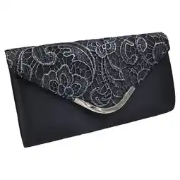 Netto Marken-Discount Steuer Modeschmuck Abendtasche Seidenoptik in blau und Spitzenbesatz Angebot