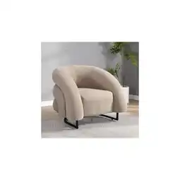 Netto Marken-Discount HOME DELUXE Sessel MACA Samtgewebe Beige Angebot