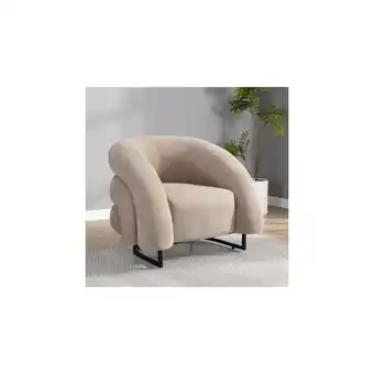 Netto Marken-Discount HOME DELUXE Sessel MACA Samtgewebe Beige Angebot