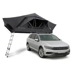 Netto Marken-Discount Juskys Autodachzelt Lago 140 x 240 cm - LED-Beleuchtung & Leiter - Schwarz Angebot