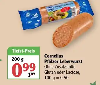 Globus Cornelius Pfälzer Leberwurst 200g Angebot