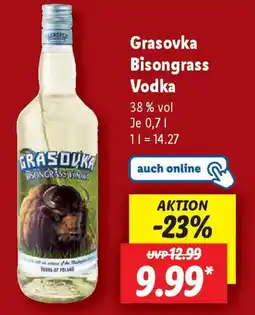 Lidl Grasovka Bisongrass Vodka Angebot