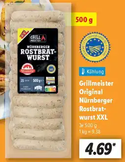 Lidl Grillmeister Original Nürnberger Rostbrat- wurst XXL Angebot