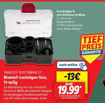 Lidl PARKSIDE PERFORMANCE Bimetall-Lochsägen-Satz, 11-teilig Angebot