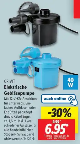 Lidl CRIVIT Elektrische Gebläsepumpe Angebot