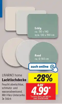 Lidl LIVARNO home Lacktischdecke Angebot