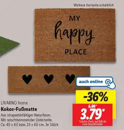 Lidl LIVARNO home Kokos-Fußmatte Angebot