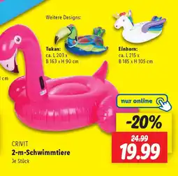 Lidl CRIVIT 2-m-Schwimmtiere Angebot