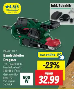 Lidl PARKSIDE Bandschleifer Dragster Angebot