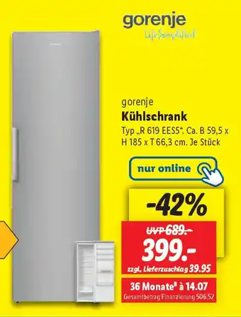 Lidl gorenje Kühlschrank Angebot
