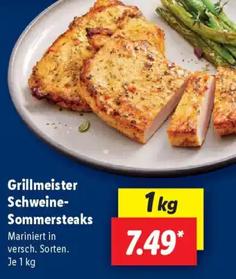 Lidl Grillmeister Schweine- Sommersteaks Angebot