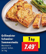 Lidl Grillmeister Schweine- Sommersteaks Angebot