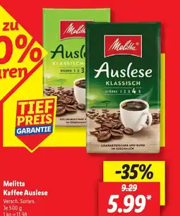 Lidl Melitta Kaffee Auslese Angebot