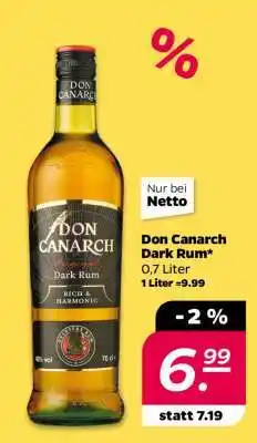 NETTO DON CANARCH Dark Rum Angebot