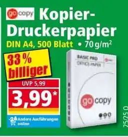 Norma Kopier -/Druckerpapier Angebot