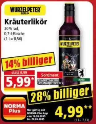 Norma WURZELPETER Angebot