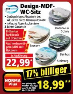 Norma Design-MDF-WC-Sitz Angebot