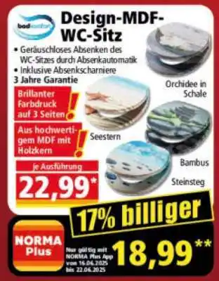 Norma Design-MDF-WC-Sitz Angebot