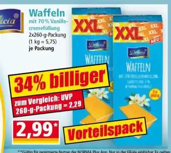 Norma Waffeln mit 70% Vanillecremefüllung Angebot