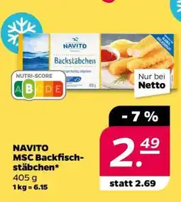 NETTO NAVITO MSC Backfischstäbchen Angebot