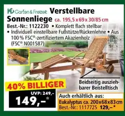 Norma Verstellbare Sonnenliege Angebot