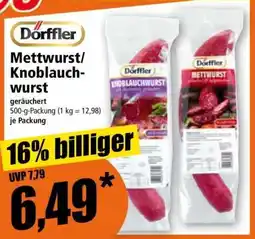 Norma Mettwurst/Knoblauchwurst Angebot