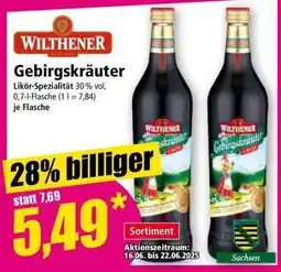 Norma WILTHENER Gebirgskräuter Angebot