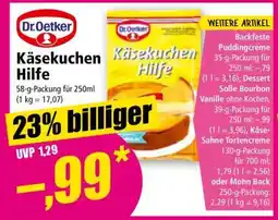 Norma Käsekuchen Hilfe Angebot