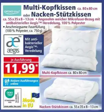 Norma Multi-Kopfkissen ca. 80 x 80 cm Angebot