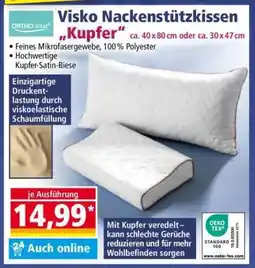Norma Visko Nackenstützkissen „Kupfer“ Angebot