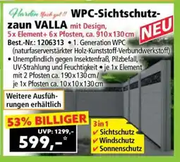 Norma WPC-Sichtschutzzaun VALLA Angebot