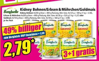Norma Kidney Bohnen/Erbsen & Möhrchen/Goldmais Angebot