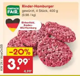 Netto Marken-Discount Rinder-Hamburger Angebot