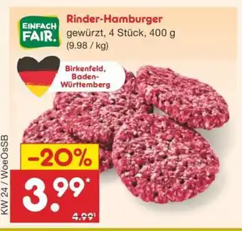 Netto Marken-Discount Rinder-Hamburger Angebot