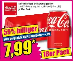 Norma Coca-Cola Original Taste 18er Pack Angebot