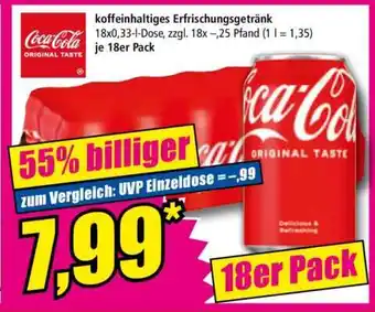 Norma Coca-Cola Original Taste 18er Pack Angebot