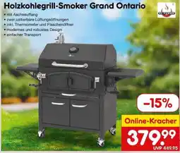 Netto Marken-Discount Holzkohlegrill-Smoker Grand Ontario Angebot