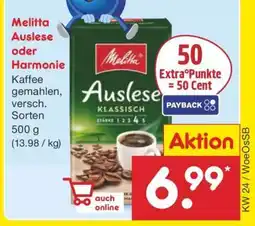 Netto Marken-Discount Melitta Auslese oder Harmonie Angebot