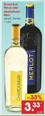 Netto Marken-Discount Grand Sud Weine oder alkoholfreier Wein Angebot
