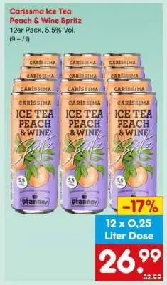 Netto Marken-Discount Carissima Ice Tea Peach & Wine Spritz Angebot