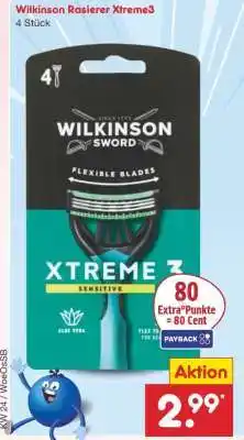Netto Marken-Discount Wilkinson Rasierer Xtreme3 Angebot