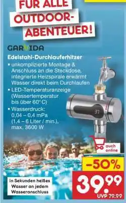 Netto Marken-Discount Edelstahl-Durchlauferhitzer Angebot