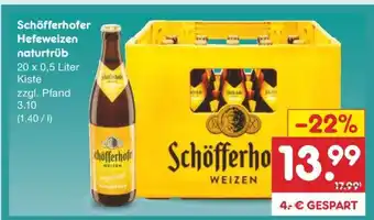 Netto Marken-Discount Schöfferhofer Hefeweizen Naturtrüb Angebot