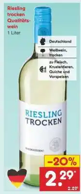 Netto Marken-Discount Riesling trocken Qualitätswein Angebot