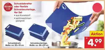 Netto Marken-Discount Schneidebretter oder flexible Schneideunterlage, 4er Set Angebot