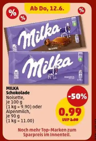 PENNY MILKA Schokolade Angebot